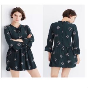 Floral print silk dress